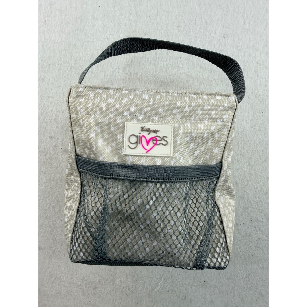 Thirty-One Small Carry Tote Organizer Bag Love Who You Were Born To Be Gray